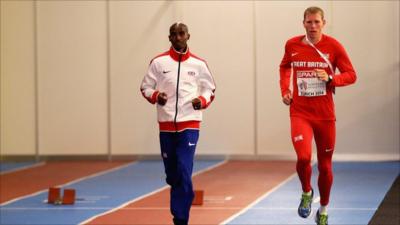 Mo Farah (left) and Andy Vernon (right)