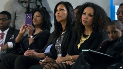 Malcolm X's daughter Ilyasah Shabazz, (centre) attends ceremony in Harlem, New York. Photo: 21 February 2015