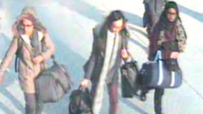 Missing London schoolgirls on CCTV at Gatwick Airport