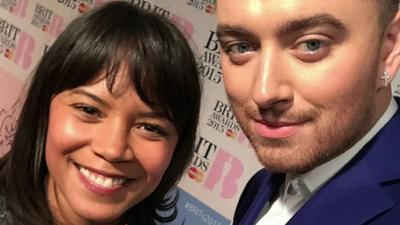 Leah with Sam Smith