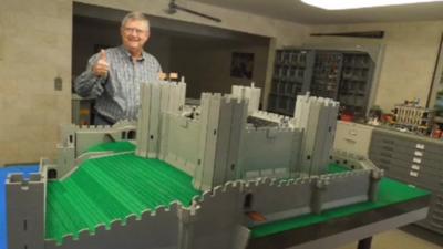 Rhuddlan Castle in Lego by Bob Carney