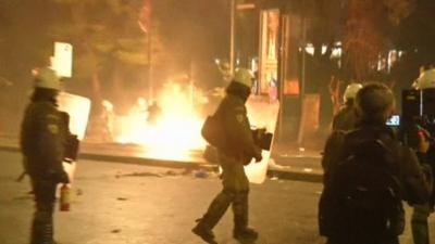 Violence on the streets of Athens