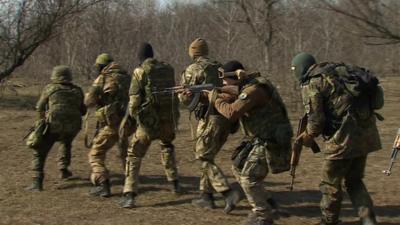 Troops near Mariupol