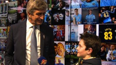 Behind the scenes at Manchester City - Superfan Archie talks to manager Manuel Pellegrini