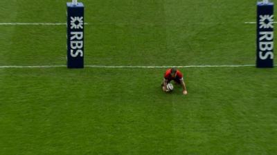 Mark Bennett scores for Scotland