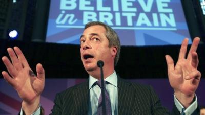 The UKIP leader Nigel Farage