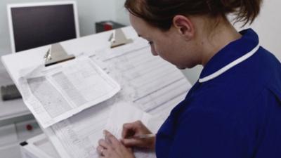 Nurse in NHS hospital