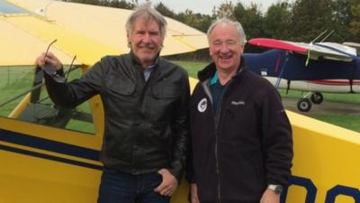 Harrison Ford with instructor Bob Pooler