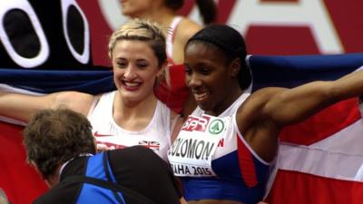 GB's Lucy Hatton wins silver & Serita Solomon bronze in 60m hurdles