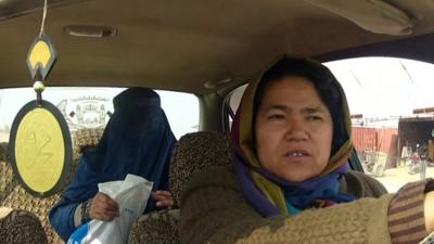 Female taxi driver in Afghanistan