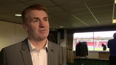 Walsall boss Dean Smith suited up for Wembley