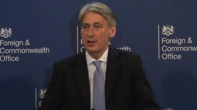 Foreign secretary Philip Hammond