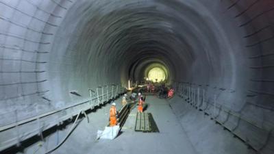 The BBC was given drone access to Crossrail tunnels