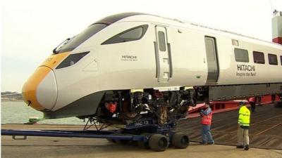 Super Express train arrives in Southampton