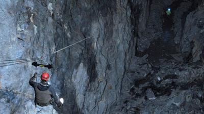 Underground zip line