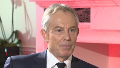 Former Labour UK prime minister Tony Blair