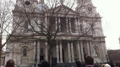 The service is being held at St Paul's Cathedral in London