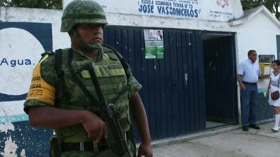 A soldier in Mexico