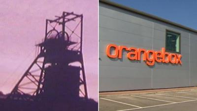 The old colliery and Orangebox