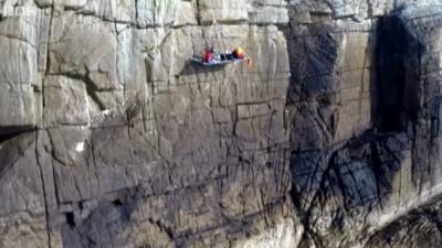 Camping on a sheer cliff face