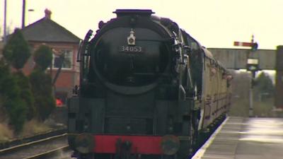 A steam train