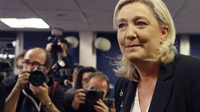 French far-right leader and National Front Party, Marine Le Pen