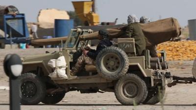 An armed vehicle in Iraq