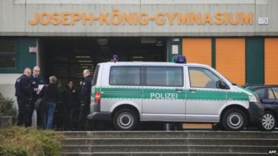 The school in western Germany has been closed for the day