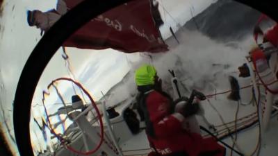 Boat capsizes in ocean race