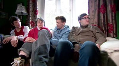 Residents of Botton on a sofa