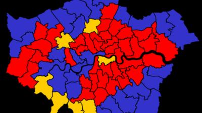 Election results map from 2010