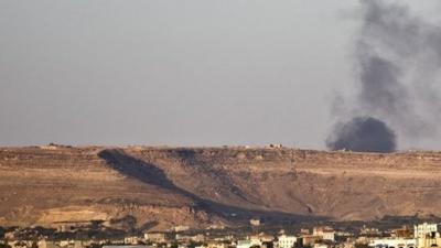 Smoke rises from an area following Saudi-led airstrikes in Sanaa, Yemen on 30 March, 2015.