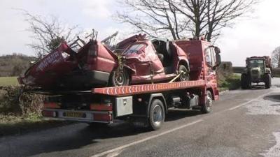 The accident happened on the Coolkill Road in Middletown, County Armagh