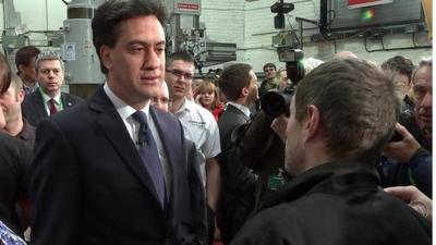 Ed Miliband in Huddersfield