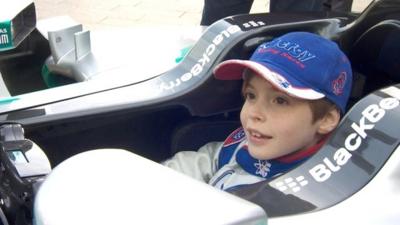 BBC Get Inspired: Young karting champion meets idol