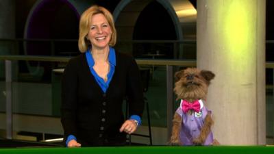 Hazel Irvine is interviewed by CBBC's Hacker