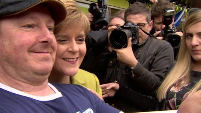 Man takes selfie with SNP leader Nicola Sturgeon