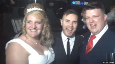 Gary Barlow at Danielle and Daryl Jones' wedding