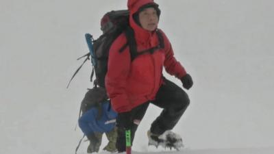 Gurkhas climbing