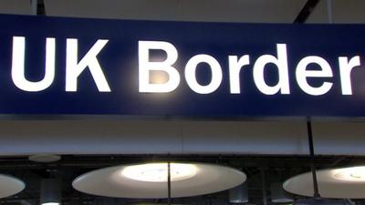 UK Border sign