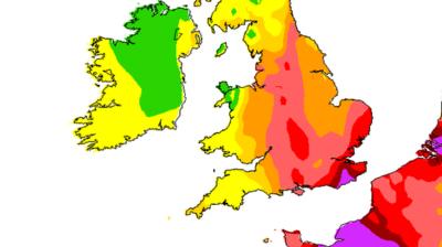 Air pollution forecast for Friday