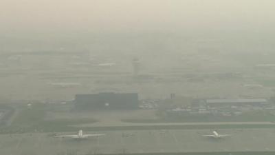 Smog at Gatwick Airport