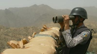 Saudi guard on border with Yemen