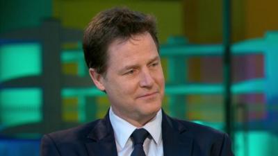 Liberal Democrat leader and deputy PM Nick Clegg