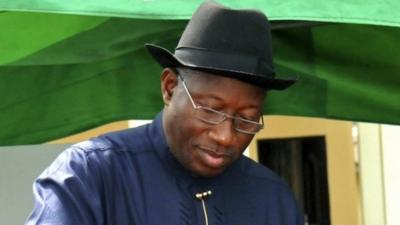 Outgoing Nigerian President Goodluck Jonathan