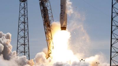 Rocket launches into space