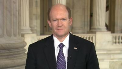 US Senator Chris Coons speaks about compromise legislation on Iran