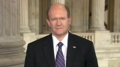 US Senator Chris Coons speaks to the BBC