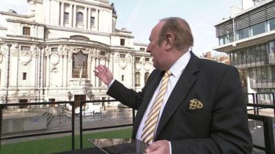 Andrew Neil outside Westminster Hall