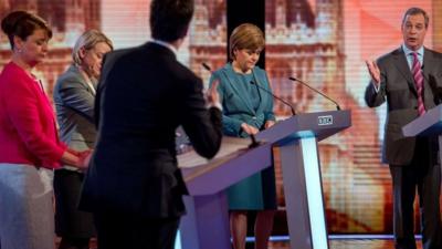 Party leaders at election debate